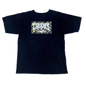 Crooks & Castles Black Pimp Cup 100% Cotton T-Shirt Size Medium